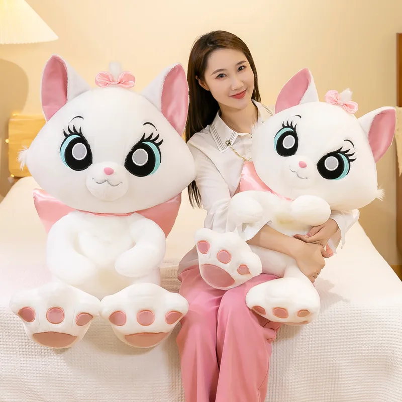 New 35~80cm Disney Marie Cat Kawayi Anime Cat Plush Stuffed Animals Throw Pillow Toys Room Decorate For Children Birthday Gift