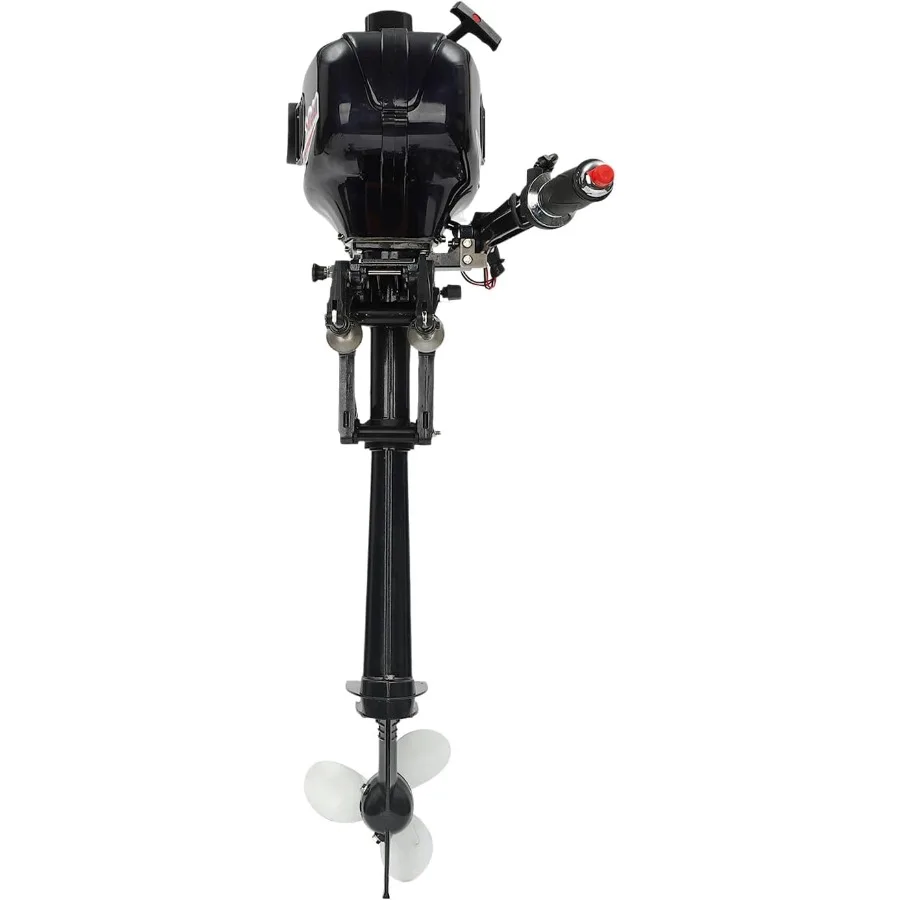 محرك قارب عالي التحمل ثنائي الأشواط يعمل بالغاز مع تحكم 0180 وبداية يدوية مثالية لصيد الأسماك الترفيهي #2