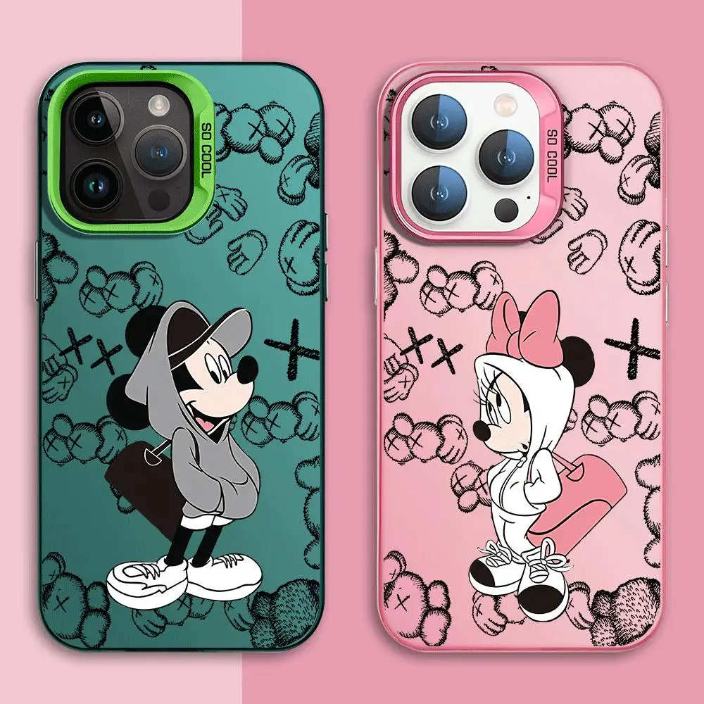 Süße mickey minnie maus telefon hülle für apple iphone 11 13 14 pro max 15 pro max xr 12 pro max x