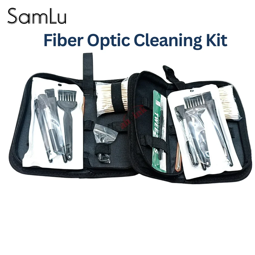 مجموعة تنظيف الألياف الضوئية - مسحات تنظيف الألياف الضوئية لمجموعة أدوات تنظيف جهاز الربط FTTH Fusion