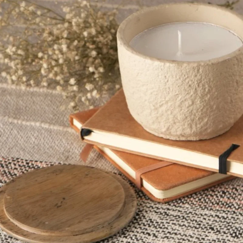 

7Oz Mimosa Jar Candle Wax Fill With Wooden Lid Aromatherapy Living Room Bedroom Home Ambience