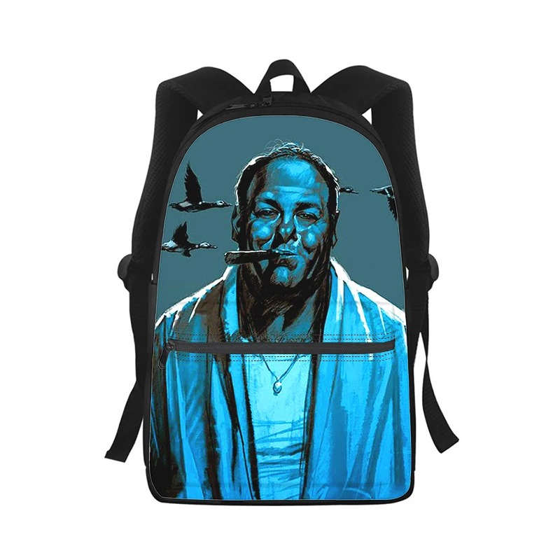 Os Sopranos tony homens mulheres mochila impressão 3d moda estudante saco de escola portátil mochila crianças viagem bolsa de ombro