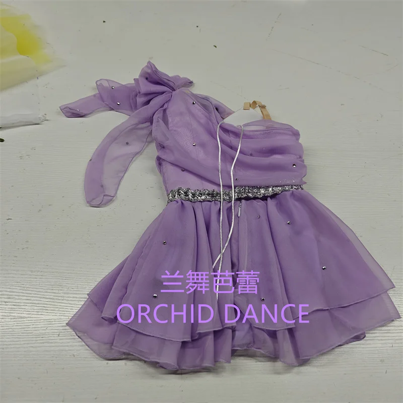 Unique Design Custom Size Custom Color Kids Girls Women Adult Cupid Dance Performance Wear Purple Ballet Lyrical Dress Costumes