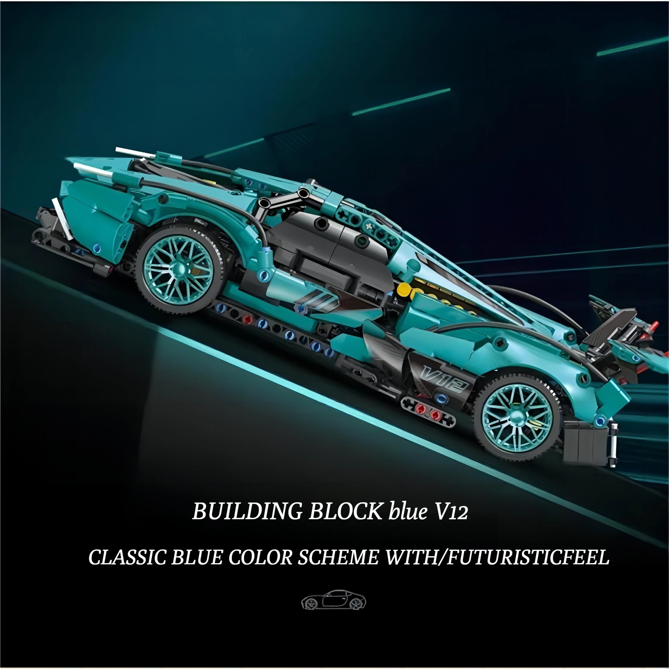 1148PCS tecnico Lamborghinied V12 Super Speed Racing Car Building Blocks modello di veicolo assemblare mattoni giocattoli per regalo per bambini adulti