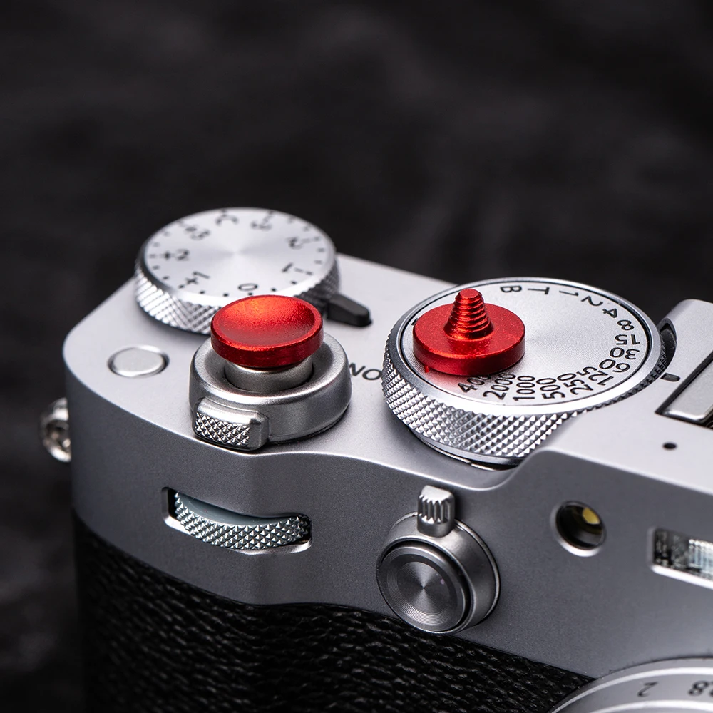 

Concave Solid Color Camera Shutter Button for Fuji XE5 XPro3 XT30 XT5 X100VI XM5 XE4 XX100F Leica M10 M9 M8 Soft Release Button