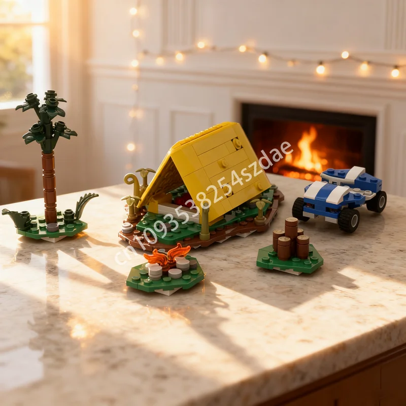 

252pcs MOC Campsite City Jungleed Model Building Blocks Toys Construction DIY Creative Idea Education Christmas Gift Birthday