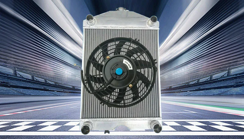 aluminum radiator+fan Fit Ford 2N/8N/9N tractor w/flathead V8 engine