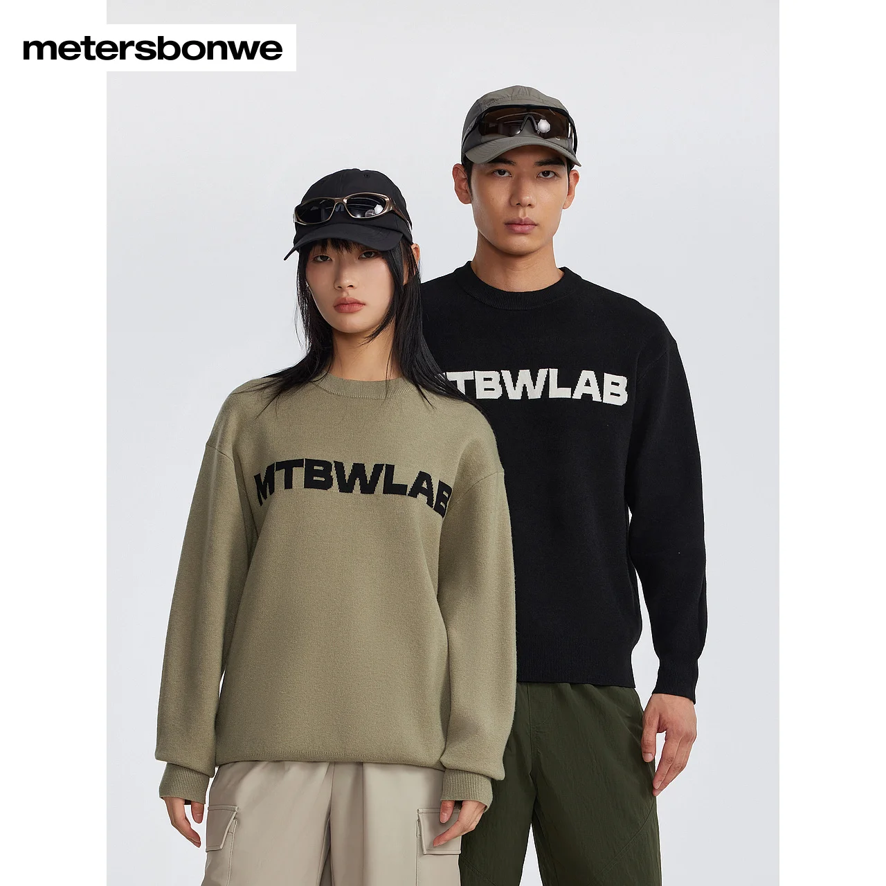 Metersbonwe-Men's Crewneck Comfort Sweater Letter Jacquard Soft  Casual Stylish Commuter Winter