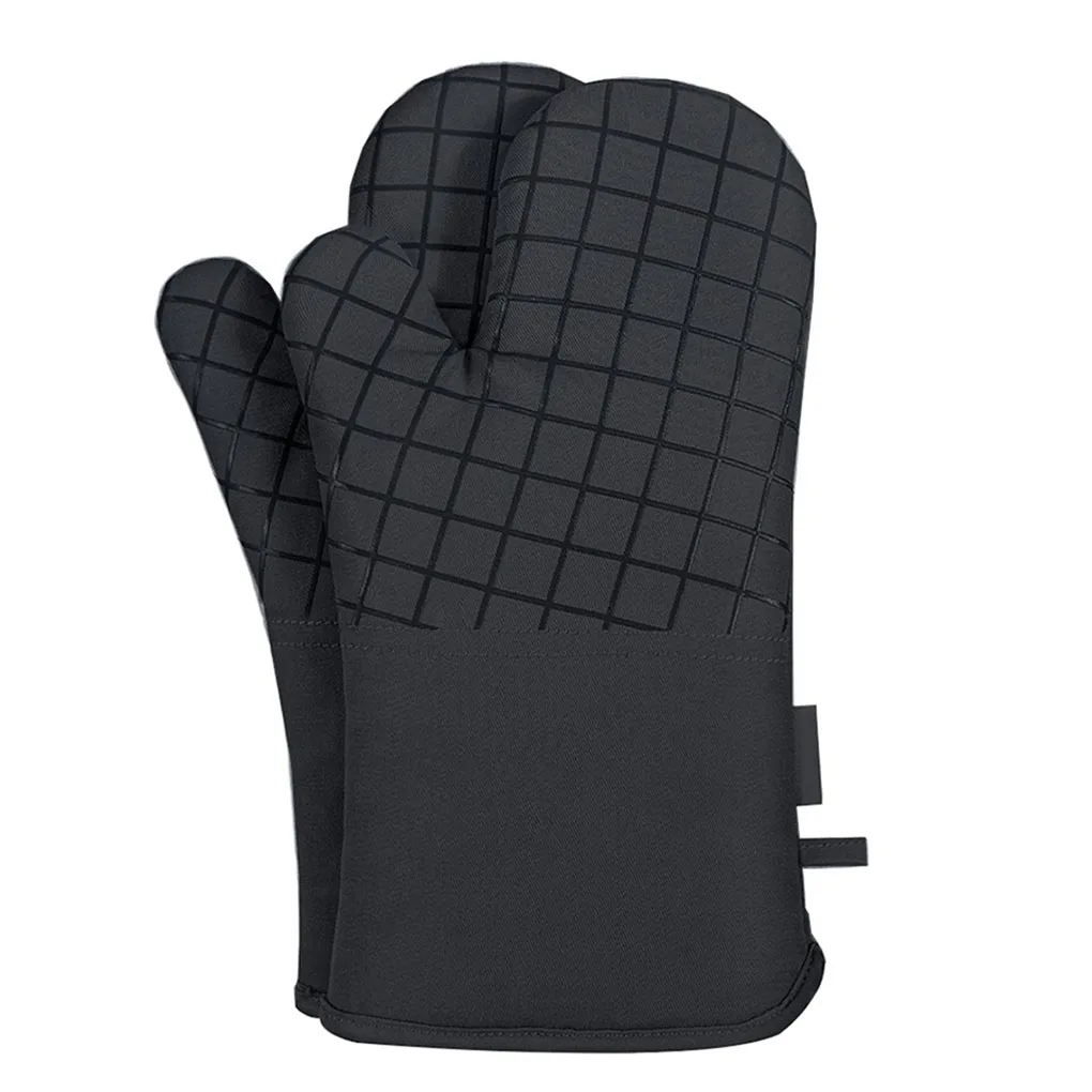 

6 шт./компл., перчатки для духовки, рукавицы, хлопковый теплоизоляционный коврик для микроволновой печи, моющиеся кухонные тряпки, серая тряпка