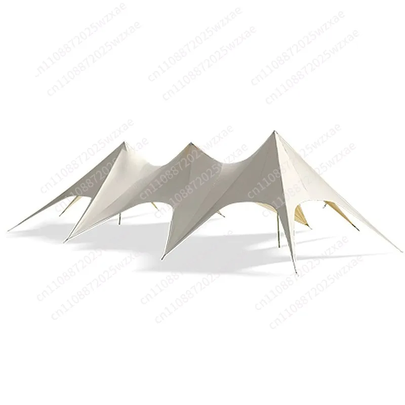 Camping tent oversized camp with sun and rain protection single peak double peak three peak awning