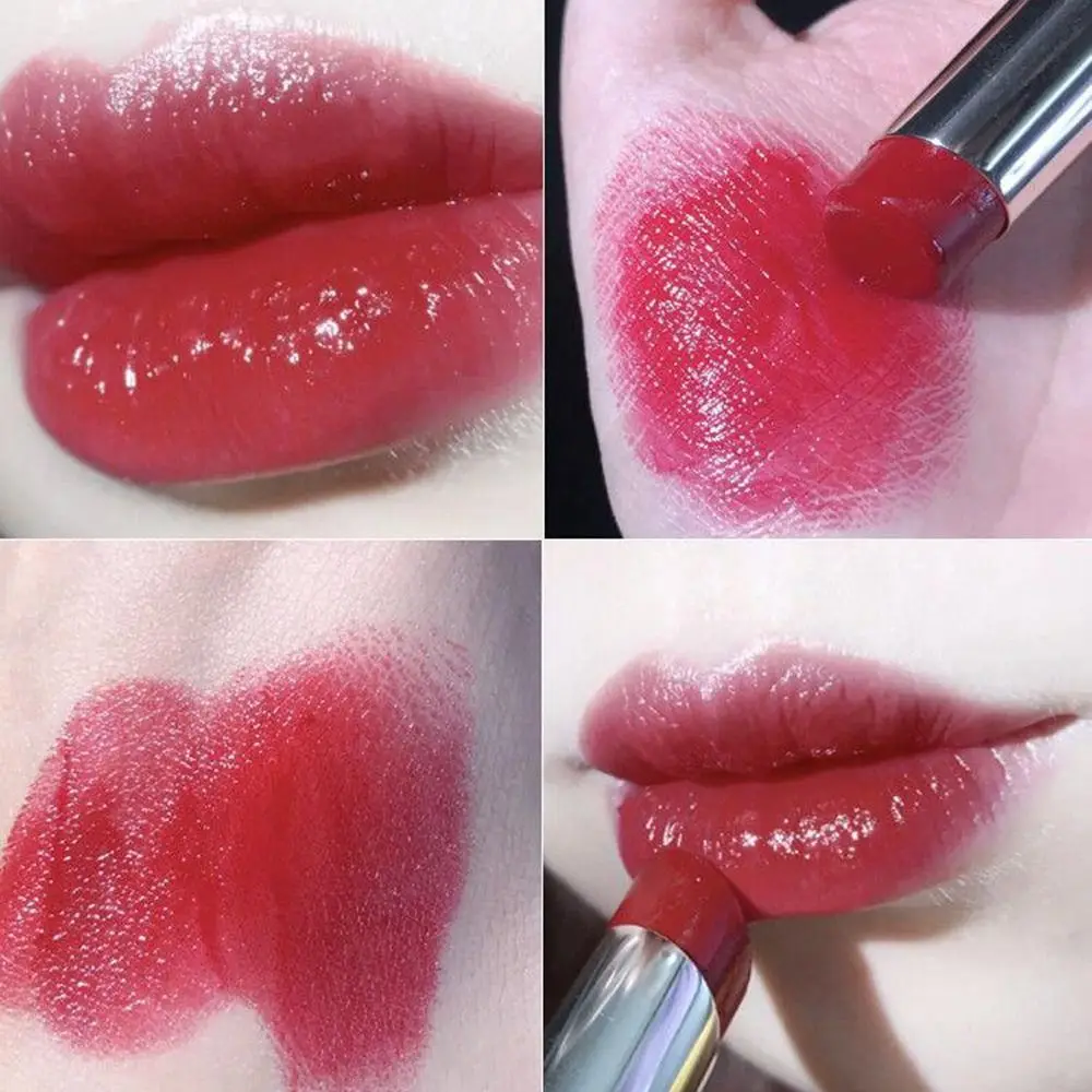 Gift 6 Colors Jelly Mirror Lipstick Non-Sticky Cup Long Lasting Water Light Lip Gloss Smooth Red Brown Lip Glaze Cosmetics