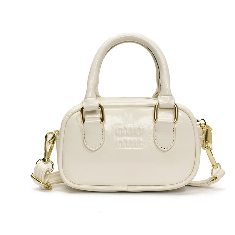 2025 New Alphabet Laser Bowling Bag Korean Edition Trendy Luxury Bag Women's Versatile Fashion Crossbody Children's Bag