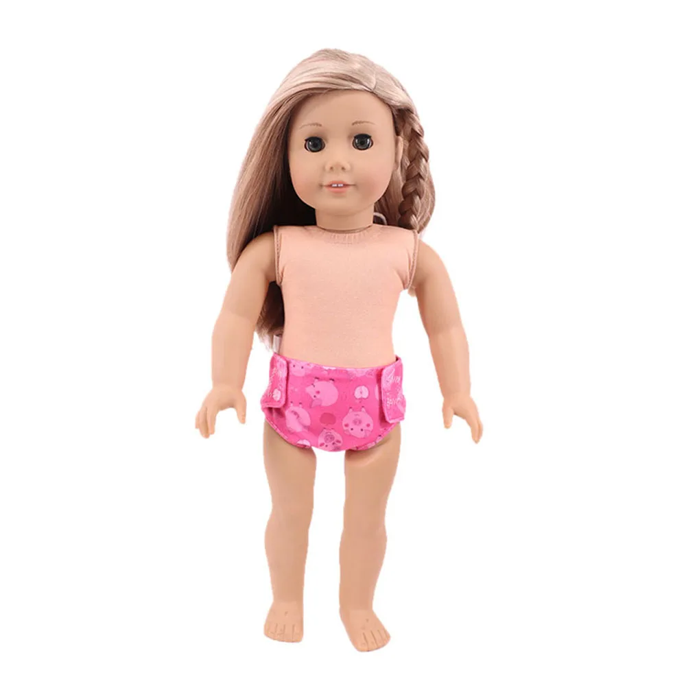 Bragas de muñeca Linda para muñeca americana de 18 pulgadas y ropa de muñeca nacida de 43 Cm, pañales de muñeca de Navidad, ropa de muñeca, nuestra