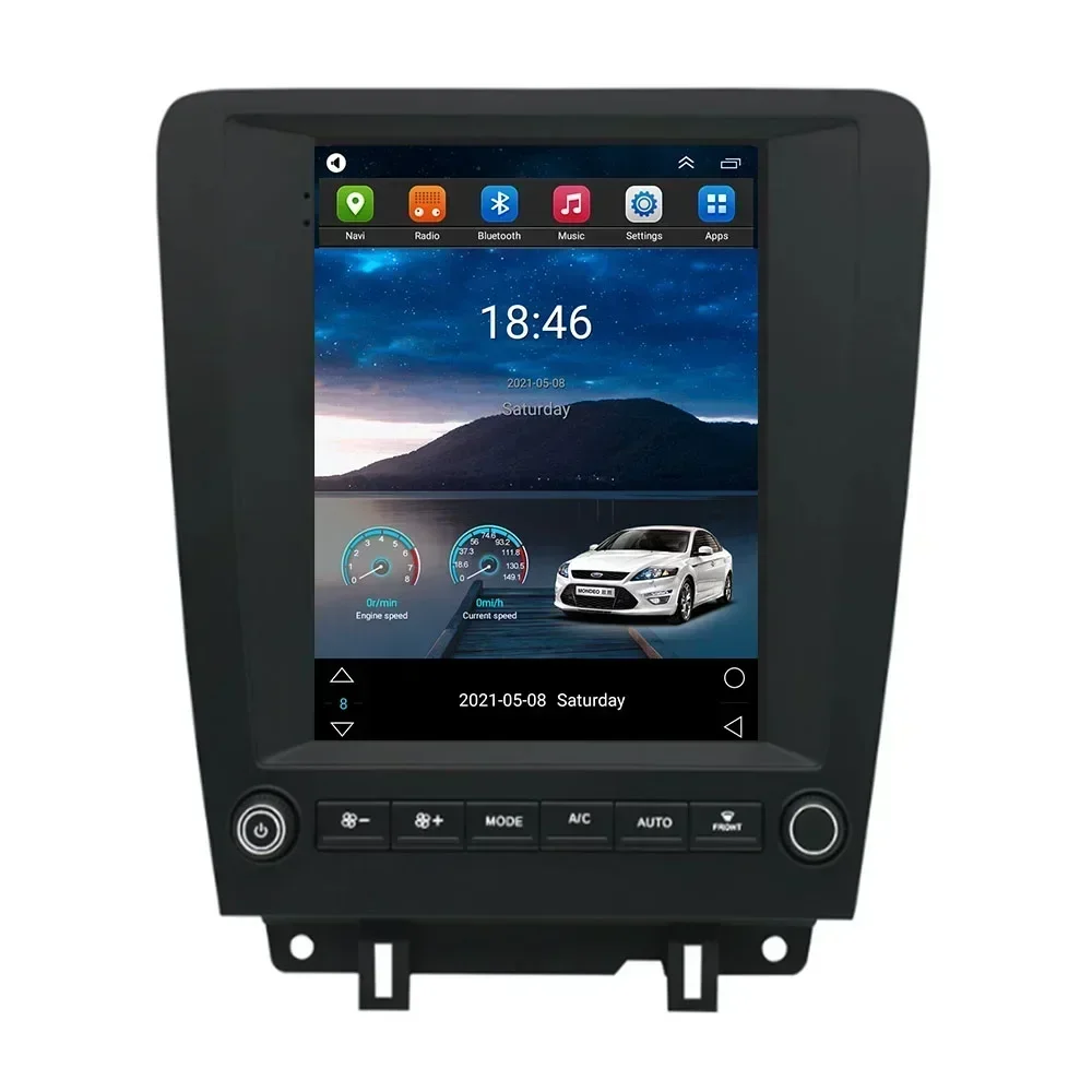 Car GPS Navigation Android 13 Tesla Style Vertical Screen For Ford mustang 2010-2035 radio player camera RDS Wifi 5G Carplay