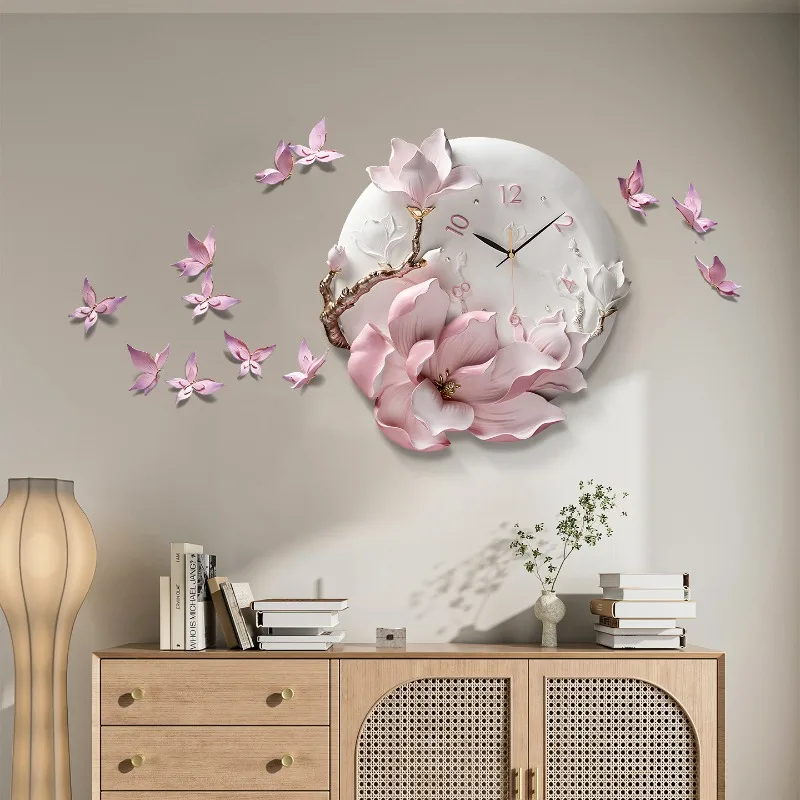 Aesthetic Xenomorph Wall Clocks Korean Cute Pink Design Fashion Wall Clocks Restaurant Modern Orologio Da Parete Home Decoration