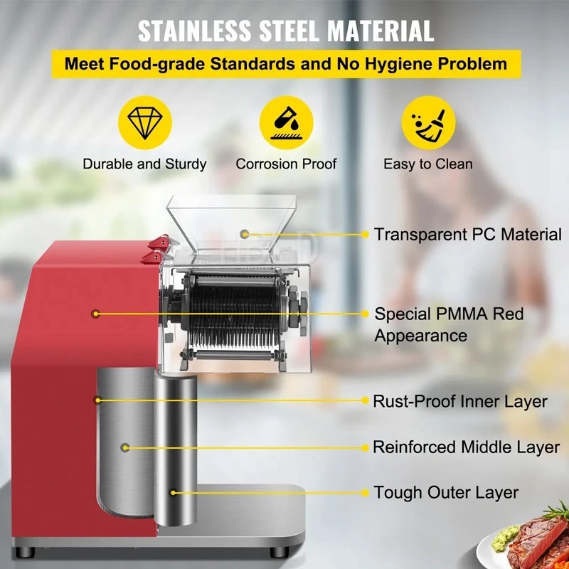 New Fully Automatic Meat Slicer, Commercial Multifunctional Slicer, Household Vegetable Slicer
