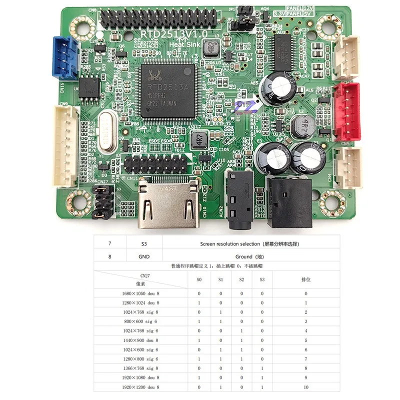 Factory Direct Compatible WithRTD2513V1.0 Driver Board HDMI Input To LVDS Output Driven-free Main Board Industrial Control Monit