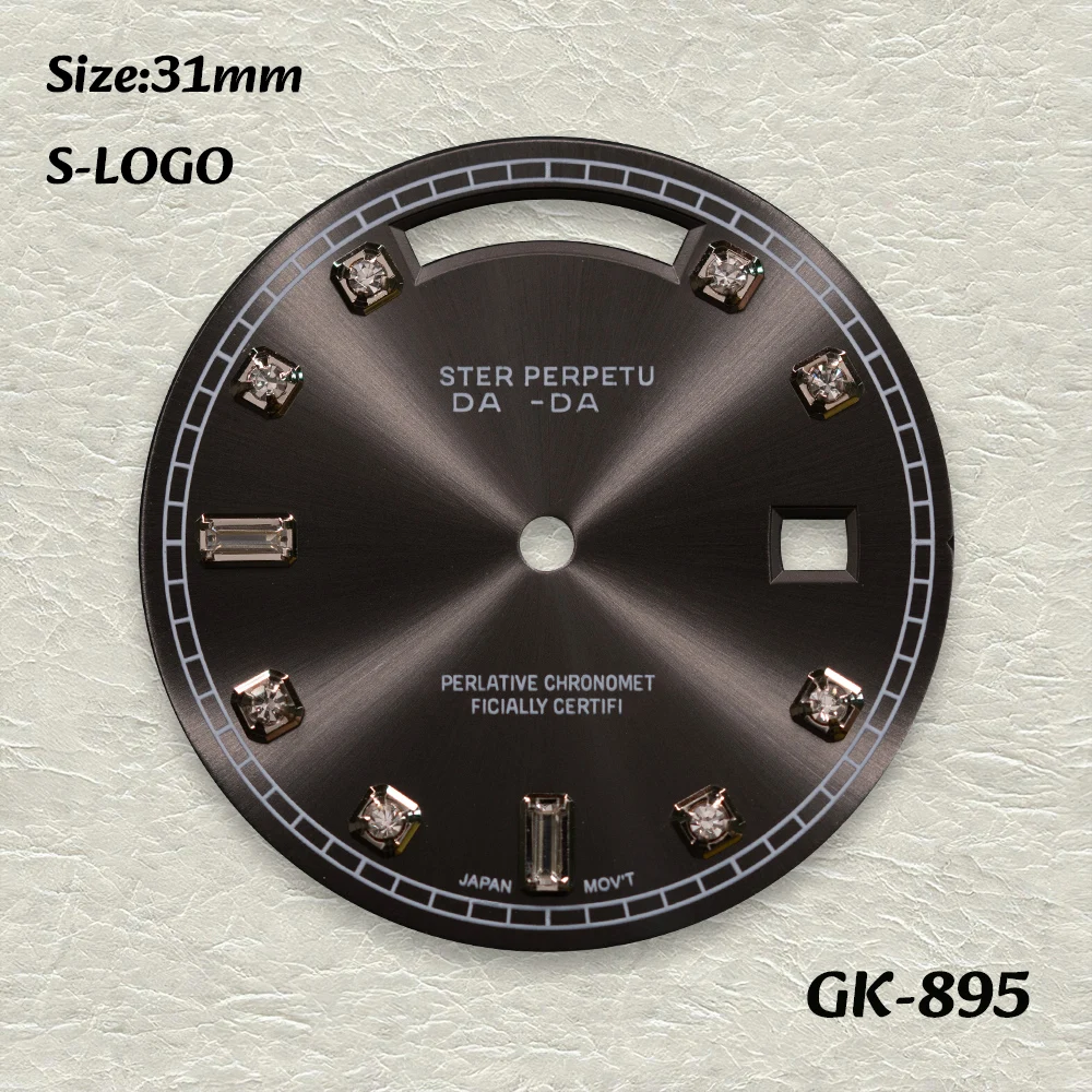 Men's 8285 Automatic Watch - 31mm Hollow-Out Crystal Bar Diamond Design (No Night Light) | Watch Modification Accessories