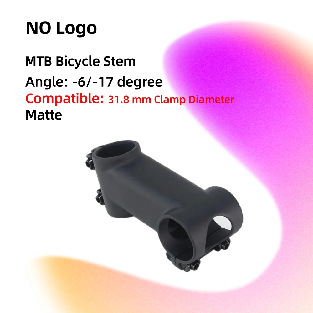 

Bicycle Stem Full Carbon Fiber Ultra Light Internal Route Integrated Stem Angle -6/-17 Degree Fork Clamp Diameter 31.8mm