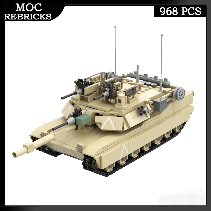 

MOC Military Tanks Series Building Blocks Weapon M1 Abrams Vehicle Kids Birthday DIY Model Suit Originality Puzzle Toy Xmas Gift