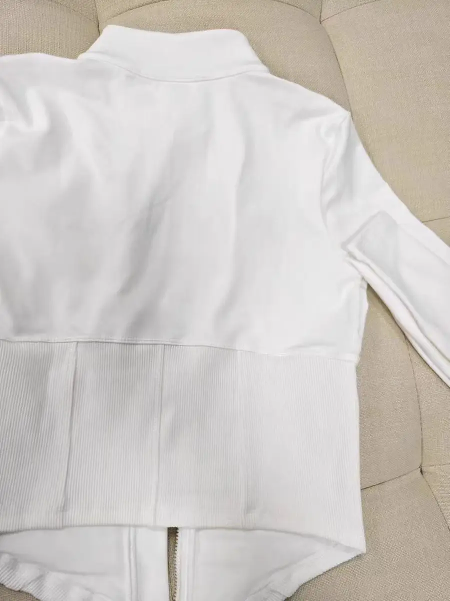 Спортивное пальто на молнии для йоги, женский облегающий топ с талией, воротником-стойкой и открытой талией, куртка для бега для фитнеса на открытом воздухе