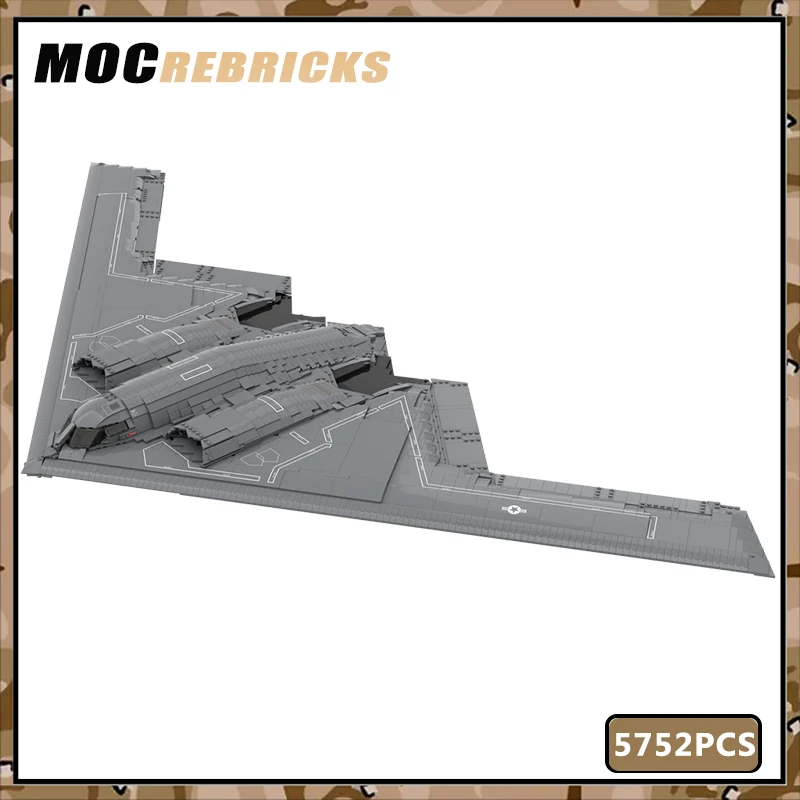 WW II Military MOC Brick Weapons Series Building Block US B-2 Bomber CH-53E SU-57 Jet Aircraft Model Fighter Toys for Boys Gifts