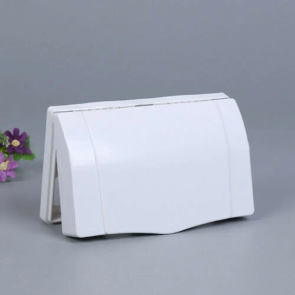 1PC White Unisex Waterproof Splash Box Electric Plug Cover Double Sockets  Protector