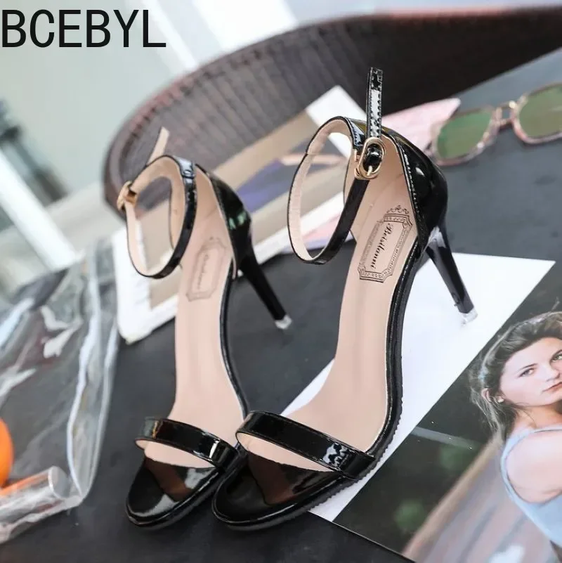 2024 Summer New Arrival Red Black Nude Open Toe Stiletto Sandals Sexy Comfortable Wedding Shoes Evening Dress Lace Up High Heels