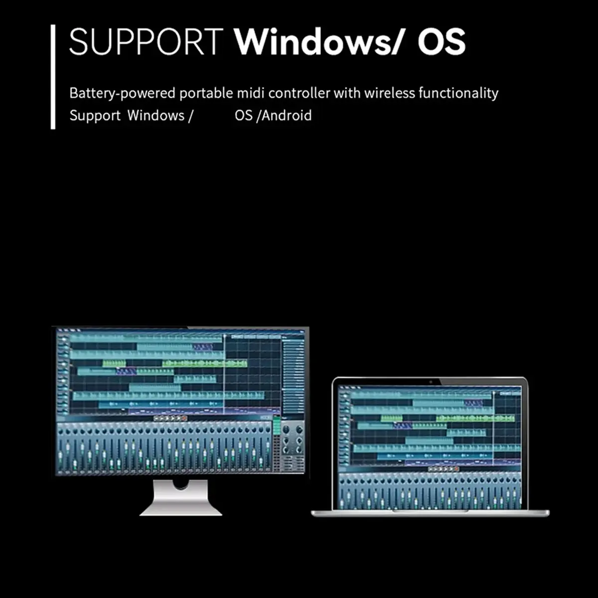 

PAD Pocket Pad Portable Wireless MIDI Controller 16 Pads Suitable Percussion Keyboard USB-C Interface Tools