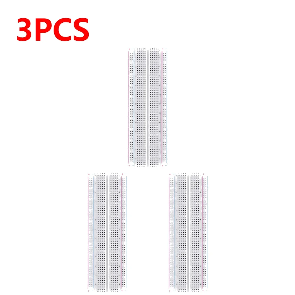 1-10 STKS Broodplank 830 Punt Soldeerloze PCB Broodplank MB-102 MB102 Test Ontwikkelen 200 aansluitingen DIY Wit/Transparant met verpakking