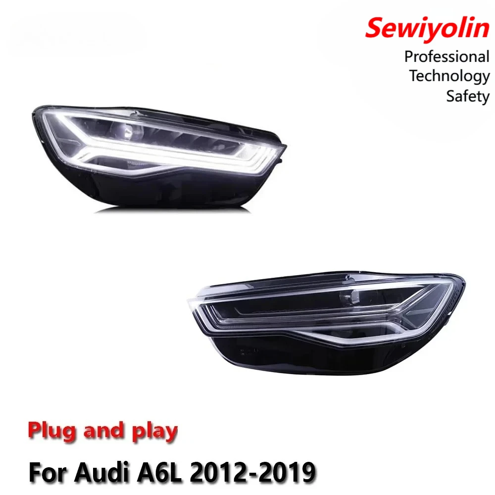 

Car LED Headlight Auto Assemblies For Audi A6L C7 / PA 2012-2018 Fog DRL Brake Turn Signal Lamp Plug And Play