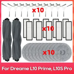 Compatibile per ( Dreame L10 Prime, RLL11GC, L10S Pro, L10 Pro, Xiaomi S10+ ): accessori, rullo, spazzola laterale, filtro, panno per la pulizia.