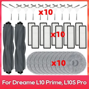 Compatible avec ( Dreame L10 Prime, RLL11GC, L10S Pro, L10 Pro, Xiaomi S10+ ) : accessoires, rouleau, brosse latérale, filtre, serpillière.