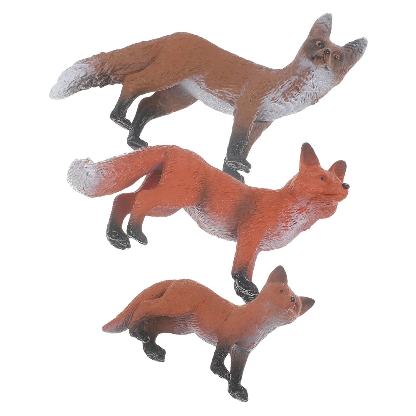 3 Pcs Simulation Wild Animal Figure Realistic Fun Toys Model Kids Animal Model Toys - 5x3cm (Fox) wild animal model