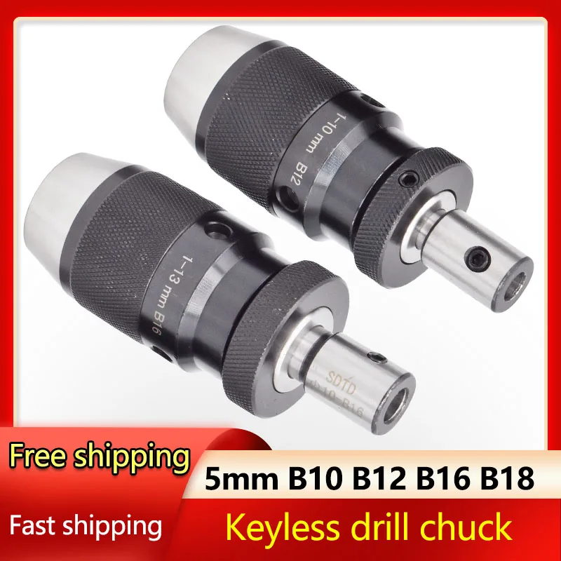 Mandril de Perfuração Keyless para Banco Tapper Auto-aperto Adaptador do Eixo do Motor Máquinas-ferramentas de Perfuração B16 B18 B12 B10