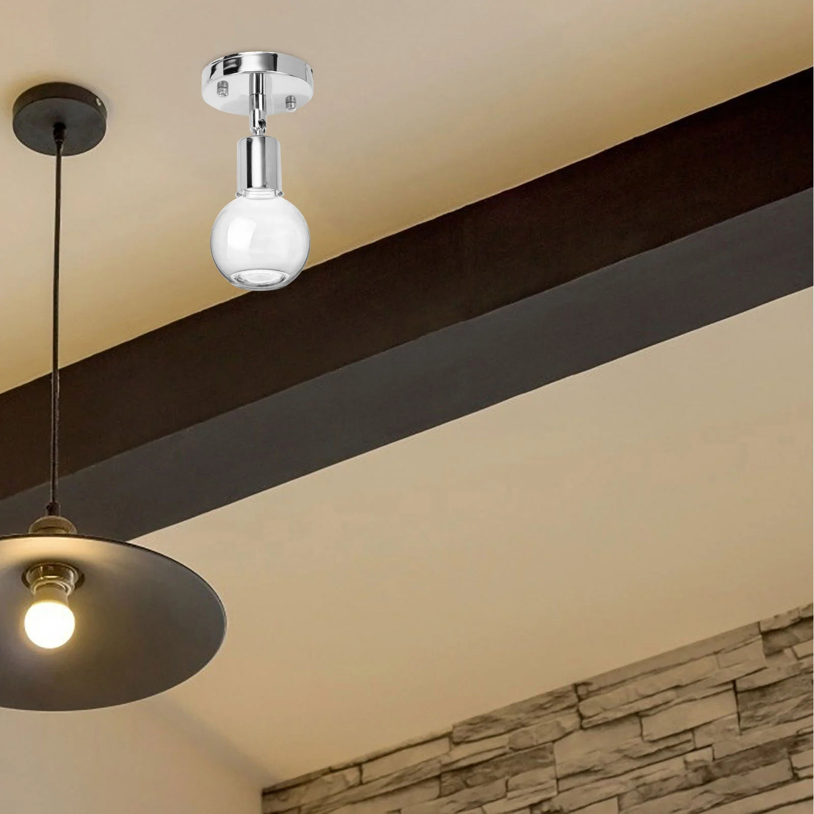 

Adjustable Light Adapter E27 Screw Bulb Holder Rotatable Base Socket Simple Replacement for Damaged Lamp Fixtures in Home Office