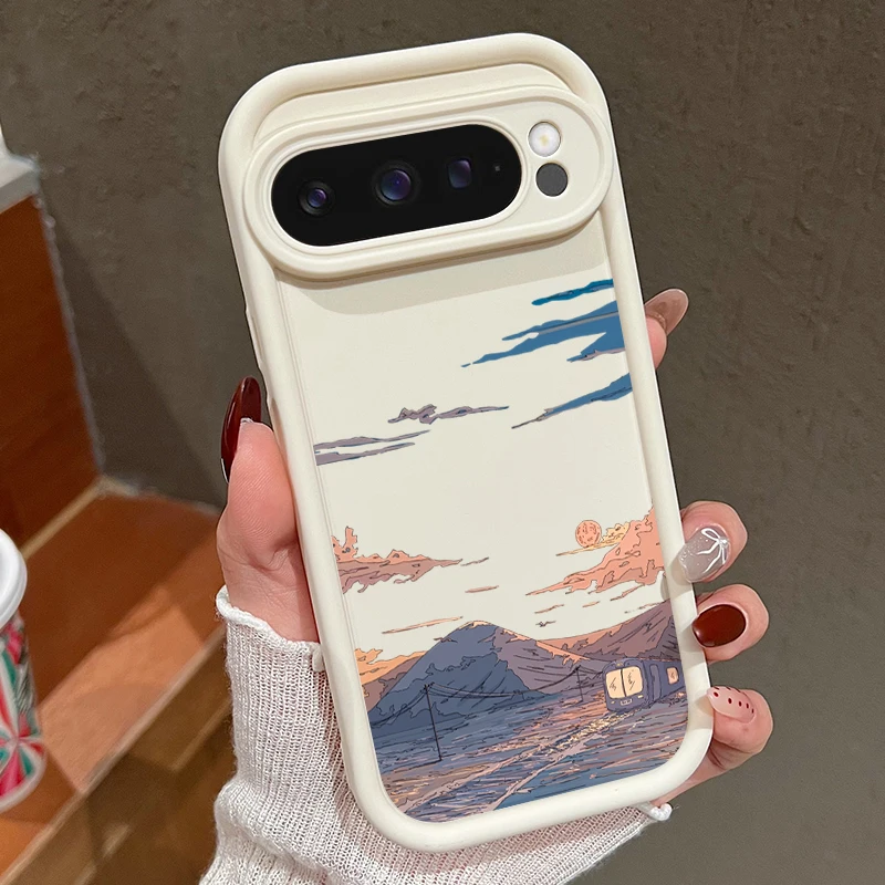 Bergzug-Muster TPU Handyhülle für Google Pixel 10 9 8 Pro 9 10 Pro XL 9A 8A 7A Weiche Silikonhülle für Pixel 7 8 9 Pro