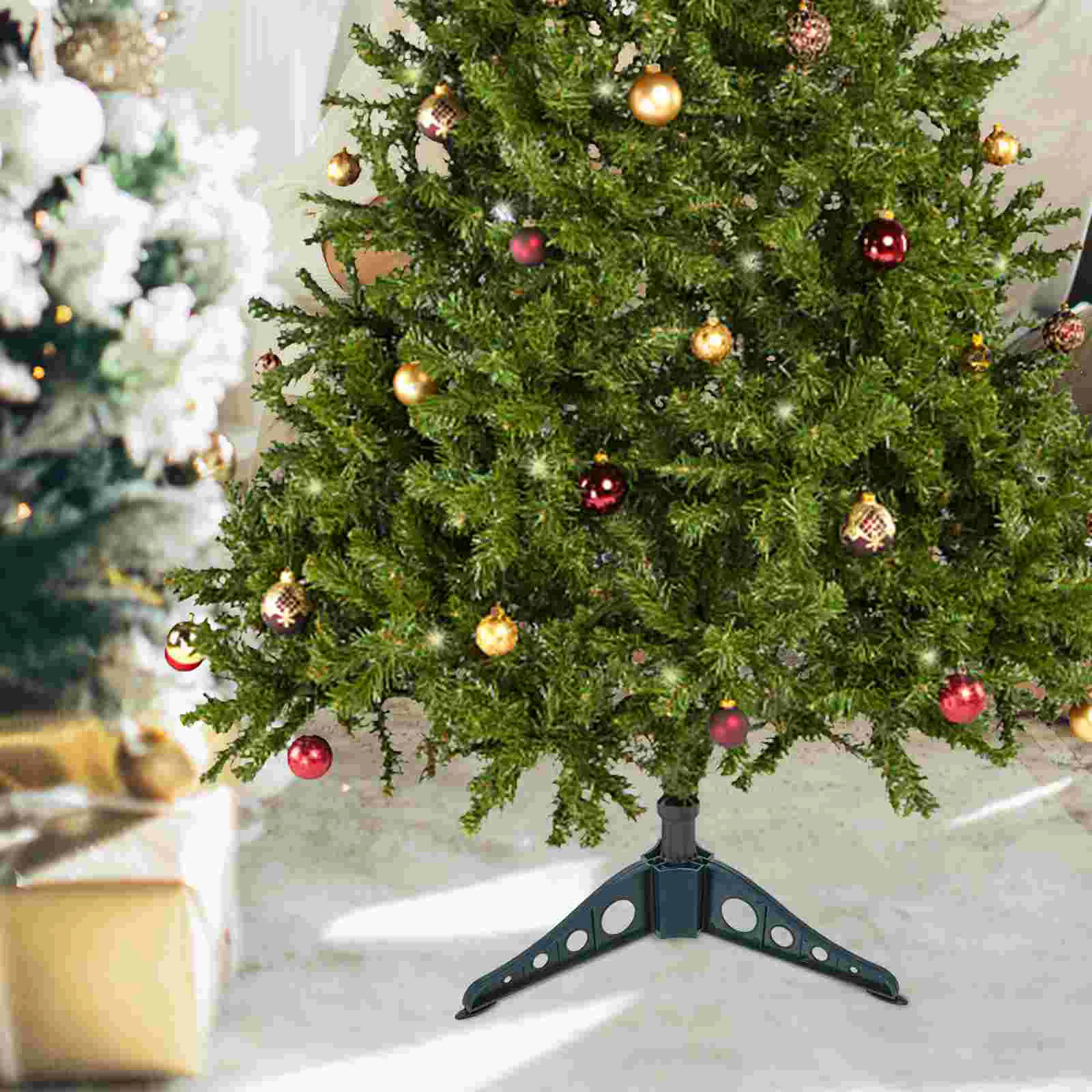 Christmas Ornaments Tree Base Frame Tabletop Accessories Decorate Green Abs Stands