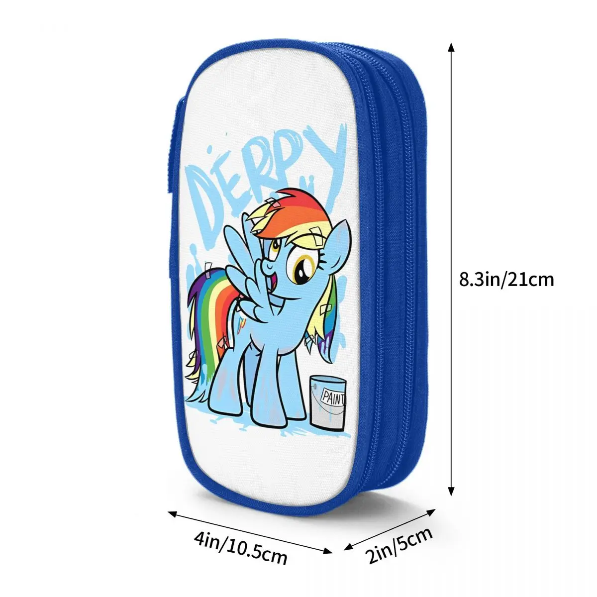 Derpy Dash-Trousse à Crayons Poneys pour Étudiant, Grands Sacs de Rangement, Cosmétiques, École