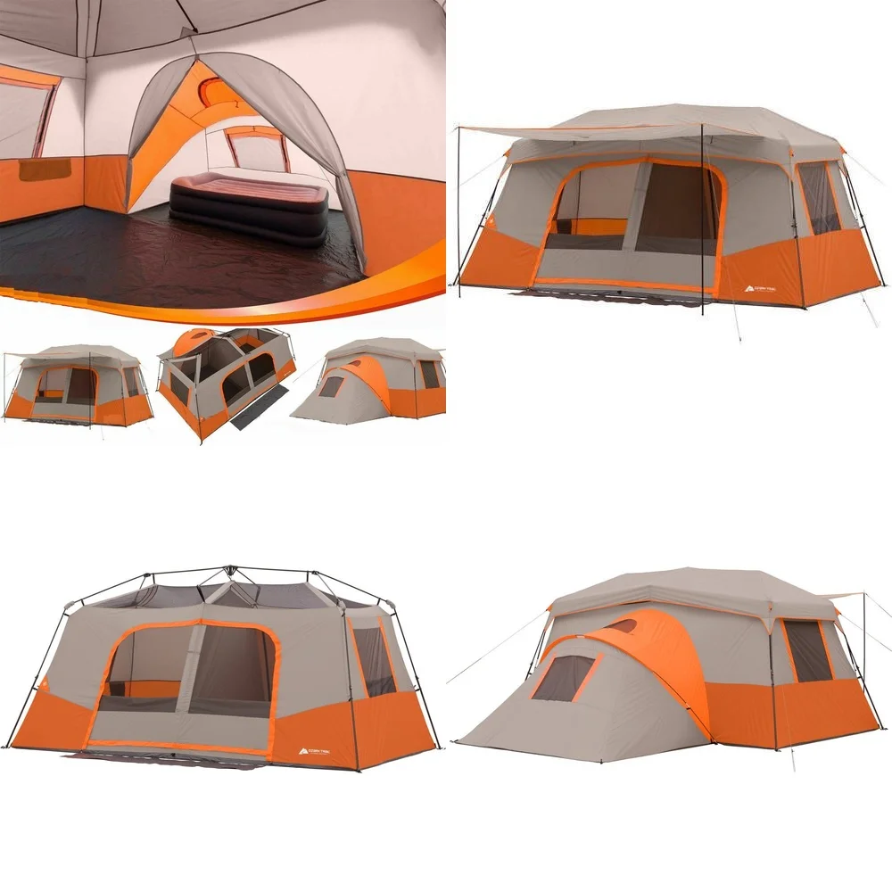 

GazebosSpacious 3 Room Instant Cabin Tent for 11 People Perfect for Outdoor Camping and Family Adventures