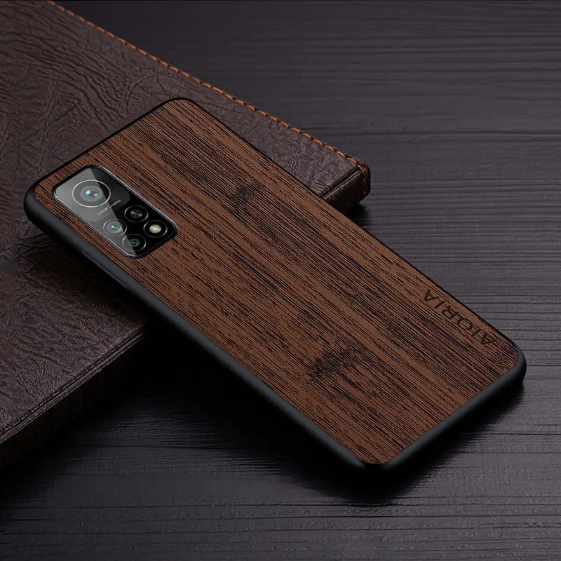 Case For Xiaomi Mi 10T Pro Lite 5G funda bamboo wood pattern Leather cover Luxury coque for xiaomi mi 10t pro case Cover