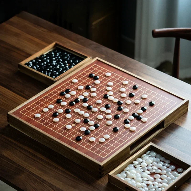 قطع شطرنج من اليشم العقيق الطبيعي من الخشب الصلب للكبار درج الذهاب مجموعة ألواح الشطرنج للأطفال المبتدئين المضادة للاليشم gobang مبيعات ساخنة #1