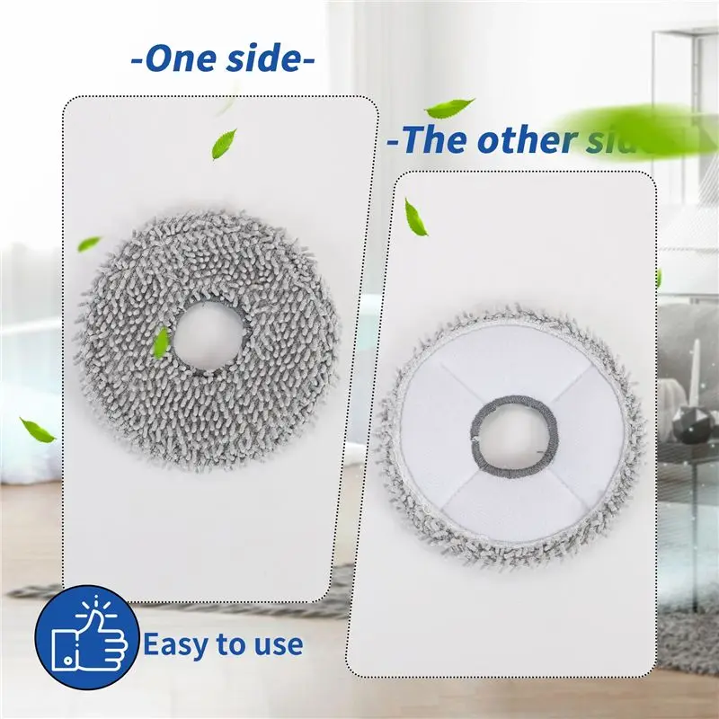 Y50A-Pack Of 10 Mop For Dreame L10s Ultra/L10s Pro Ultra/L20 Ultra/L10s Pro Ultra Heat/ X10+ Vacuum Robot, Washable