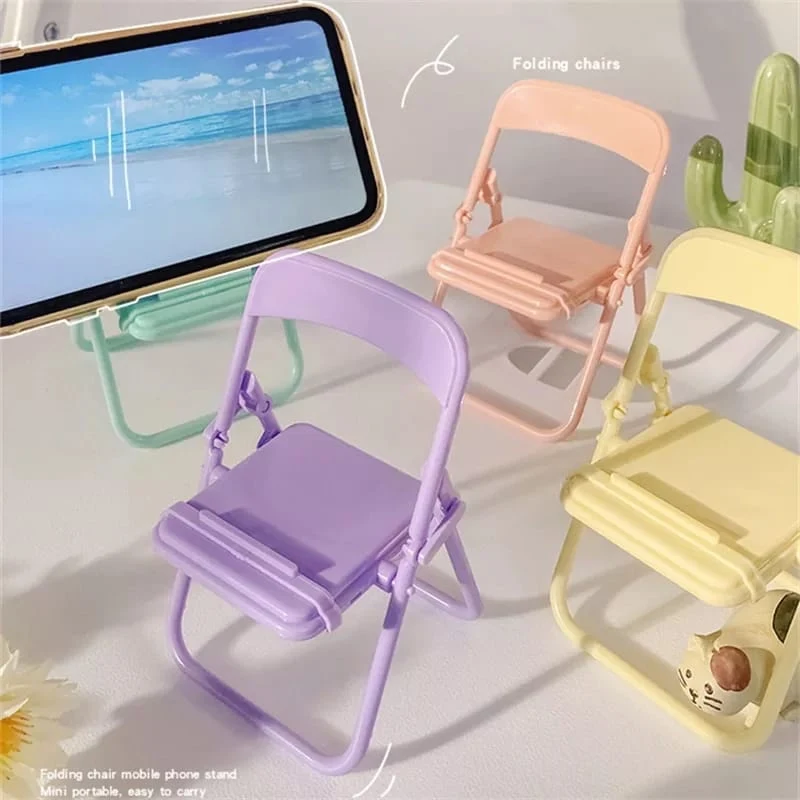 Chair Shape Phone Stand Creative Desktop Organizer Cute Decoration Holder for Coffee Shop Cafe Bar Table Number Display Menu Sta view 4