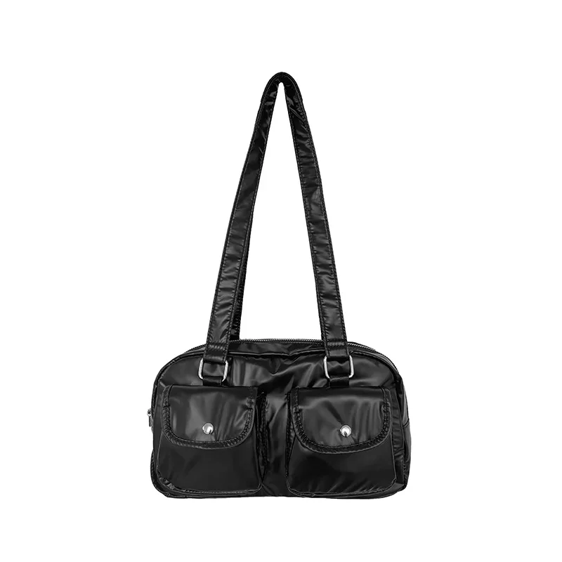 Bolsas femininas de ombro com bolsos duplos, bolsa axilas, bolsas e bolsas femininas, pequenas, nova moda, tendência, verão, 2024