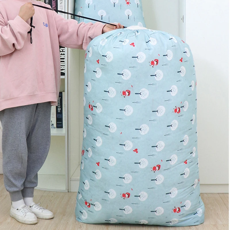 

Large Capacity Waterproof Oxford Moving Bag Beddings Quilt Blanket Pillow Clothes Storage Organizer Drawstring Big Laundry Bags