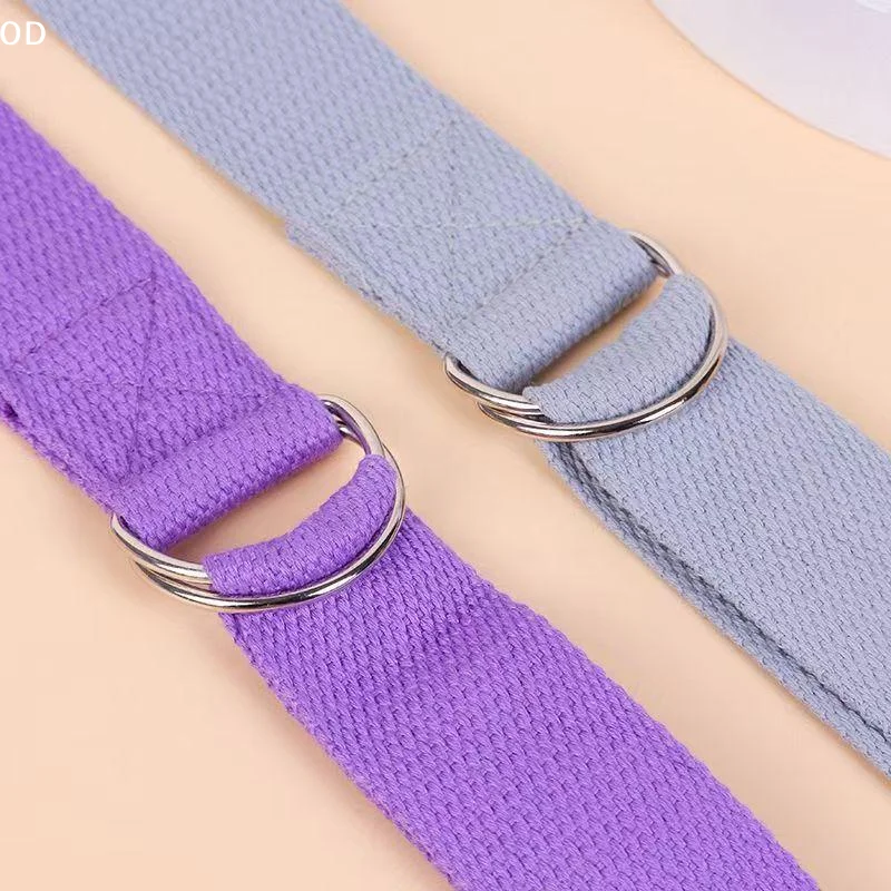 180cm Sport Yoga Strap Durable Cotton Exercise Straps Adjustable D-ring Buckle Gives Flexibility For Yoga Stretching Pilates