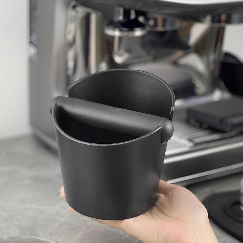 Espresso Knock Box Shock-Absorbent Grind Coffee Grounds Dump Bin With Removable Knock Bar Non Slip Base Barista Accessories Tool