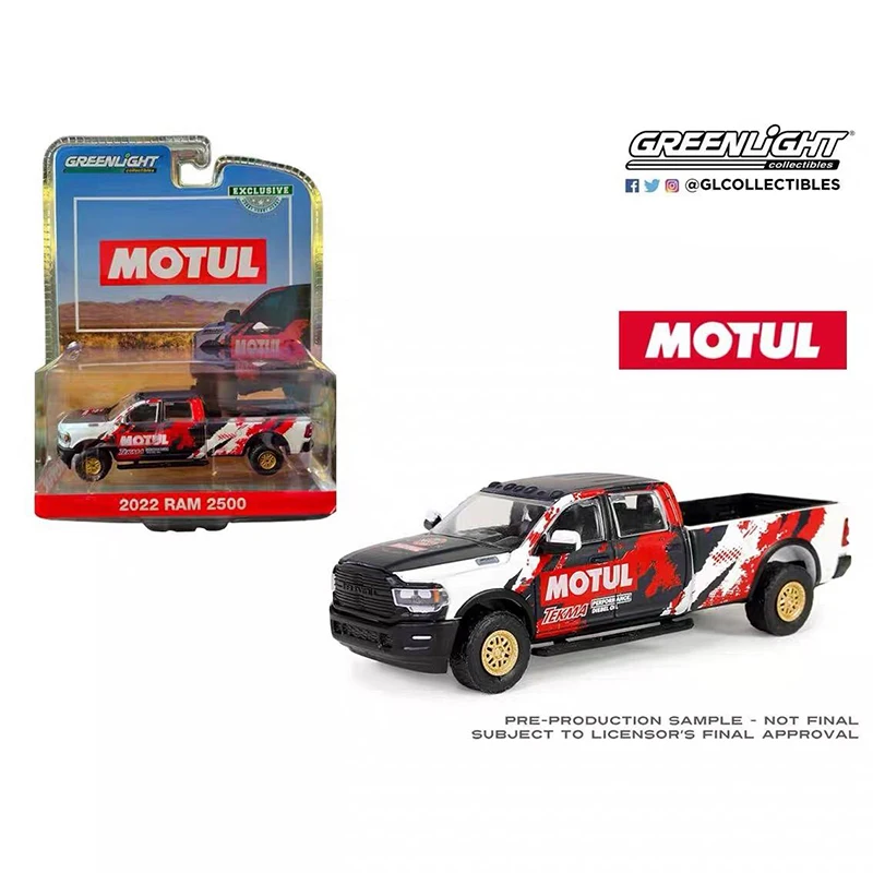 

GreenLight '22 Ram 2500 Pick-up 1:64 Scale Alloy Die-cast Model Car Motul 2024 Hobby Exclusive Child Christmas Gift Ornaments