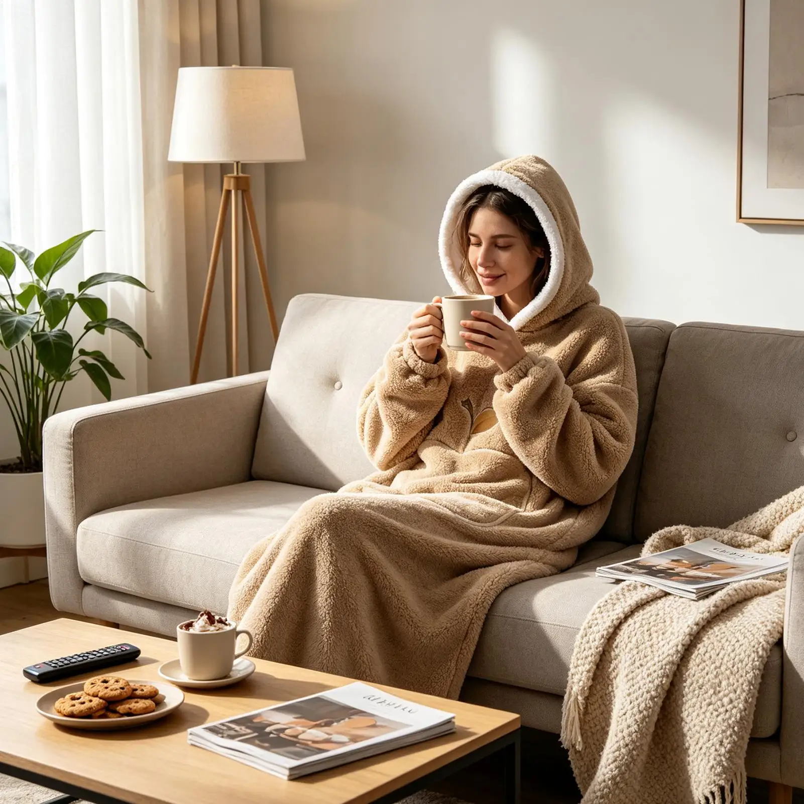 Oversized Hoodie Blanket Warm Pullover Fleece Oversized With Pocket Winter Wearable Blanket Hoodie For Camping Trip Party Dog